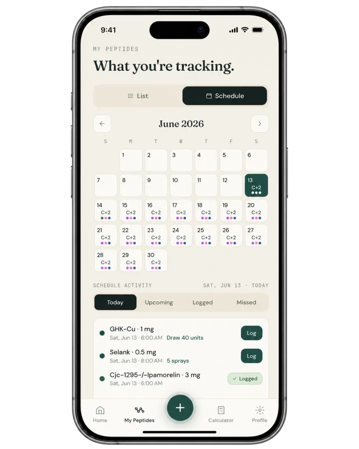 PepCue schedule calendar screen